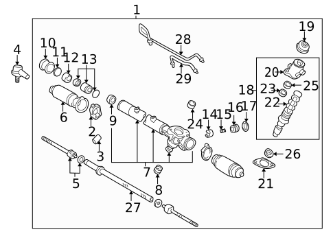 Steering Gear & Linkage for 1999 Toyota Sienna #0