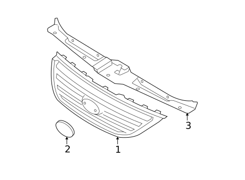 Grille & Components for 2008 Kia Spectra #0