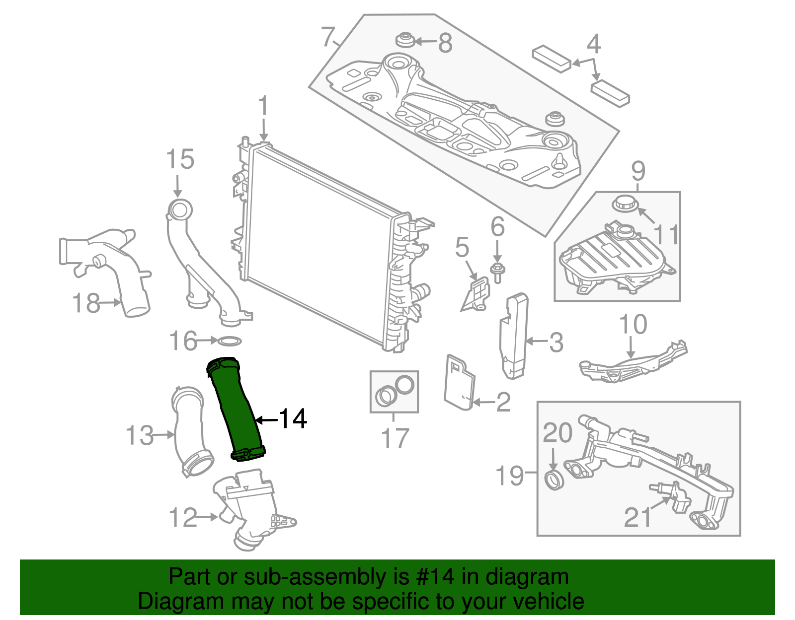 pprole 2013-2017 Jaguar XF Coolant Pipe - Eurospare C2Z28258