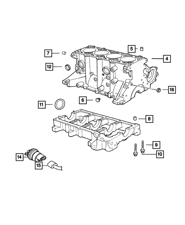 4694106 - Engine 2.4L Four Cylinder: Engine Block To Bedplate Dowel for Mopar Image