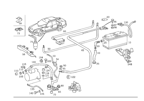 Battery and Starting Cable for 1997 Mercedes-Benz C230 #2