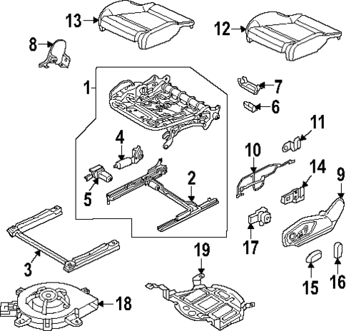 Front Seat Components for 2025 Audi Q7 #3