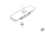 61319162998 - Vehicle Electrical System: Window Lifter Switch, Passenger Side for BMW Image