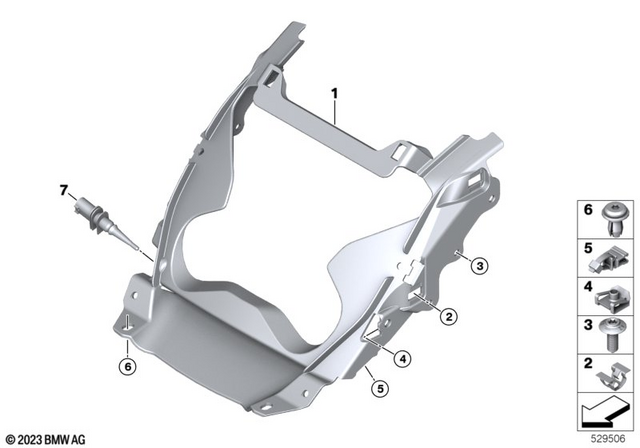 46611541514 - Frame and Mounting Parts: Cover Headlight -  for BMW-Motorrad Image