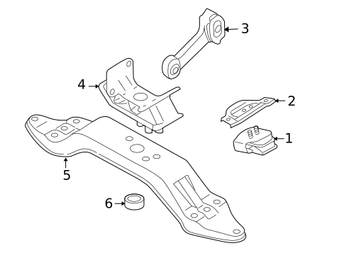 Engine & Trans Mounting for 2005 Saab 9-2X #1