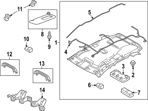 Interior Trim - Roof for 2025 Mazda CX-50 #1