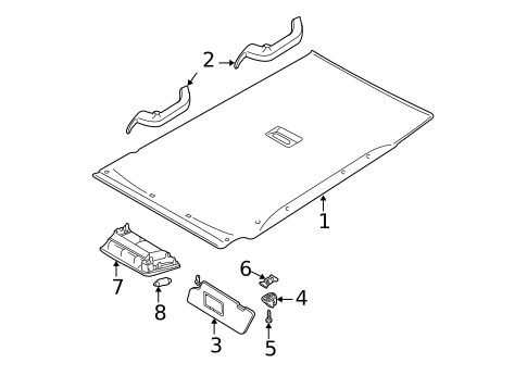 Interior Trim - Roof for 2003 Ford Focus #0