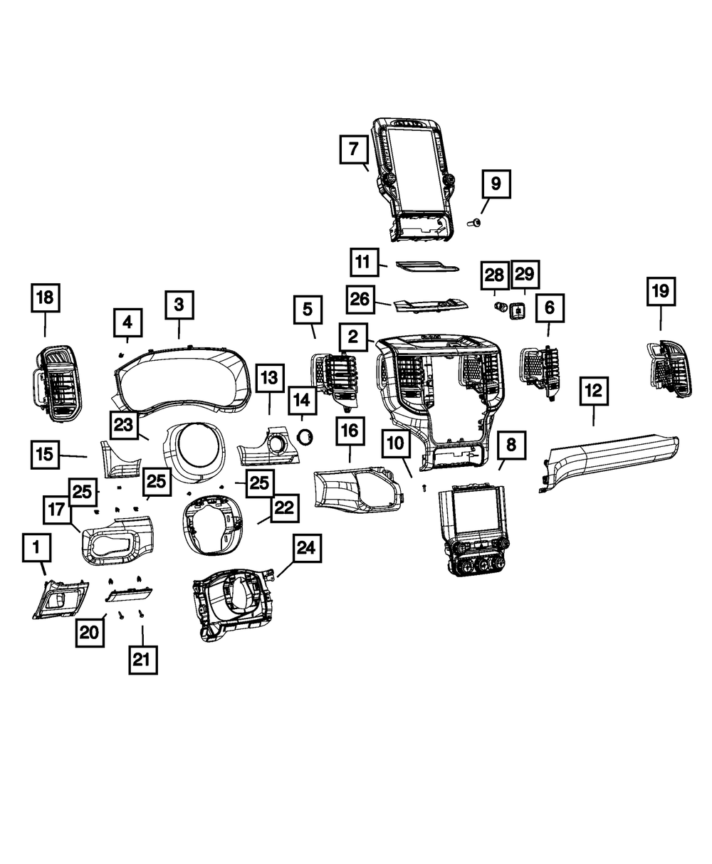 Center Stack - Mopar (68340280AC)