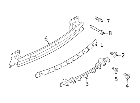 Bumper & Components - Rear for 2021 Jaguar E-Pace #1