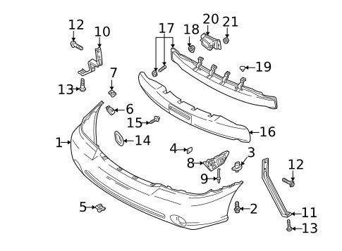 Bumper & Components - Front for 2003 Kia Sedona #0