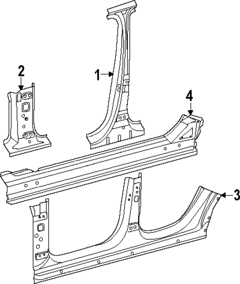 Center Pillar & Rocker for 2024 Mercedes-Benz EQE SUV AMG&reg; #0