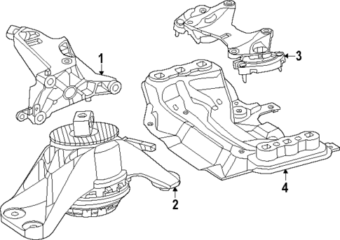 Engine & Trans Mounting for 2025 Mercedes-Benz GLC43 AMG #0