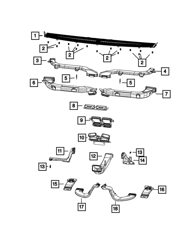 7JQ79DX9AA - Air Conditioners and Heaters: Defroster Grille for Mopar Image image