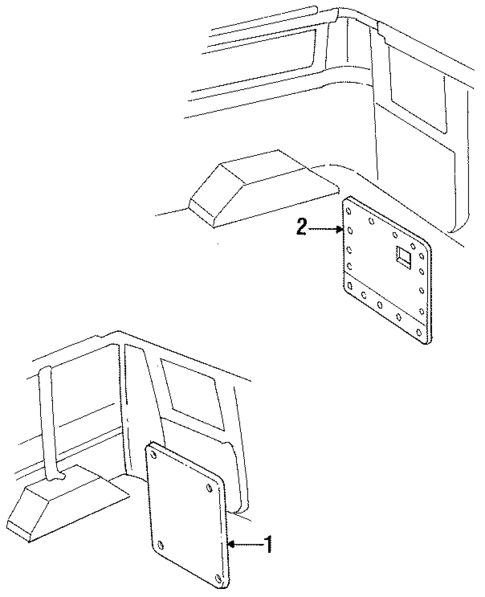 Interior Trim - Back Door for 1988 Ford E-250 Econoline Club Wagon #0