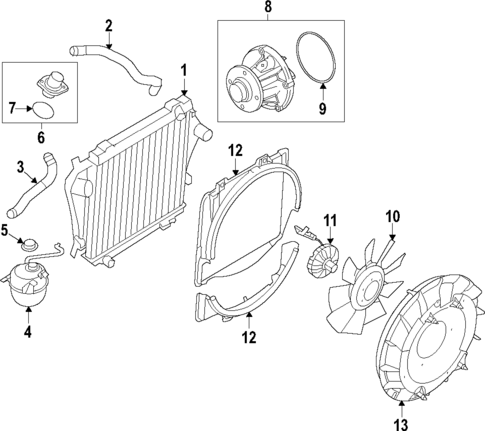 Radiator & Components for 2008 Ford E-350 Super Duty #1