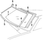 67201SA6661 - Body: Windshield for Honda: Accord Image