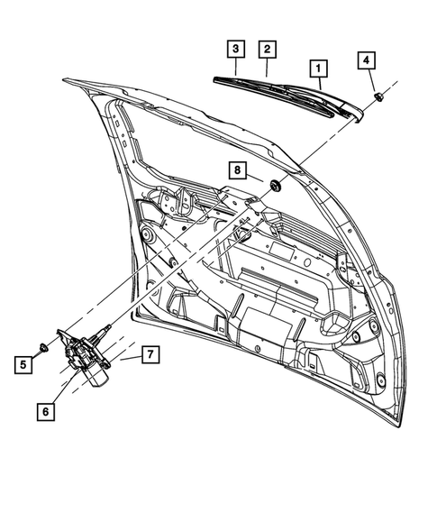 Wiper and Washer System for 2010 Chrysler Town & Country #2