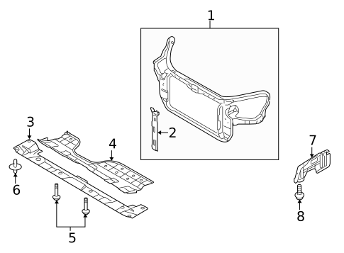 Radiator Support for 2009 Kia Rondo #0