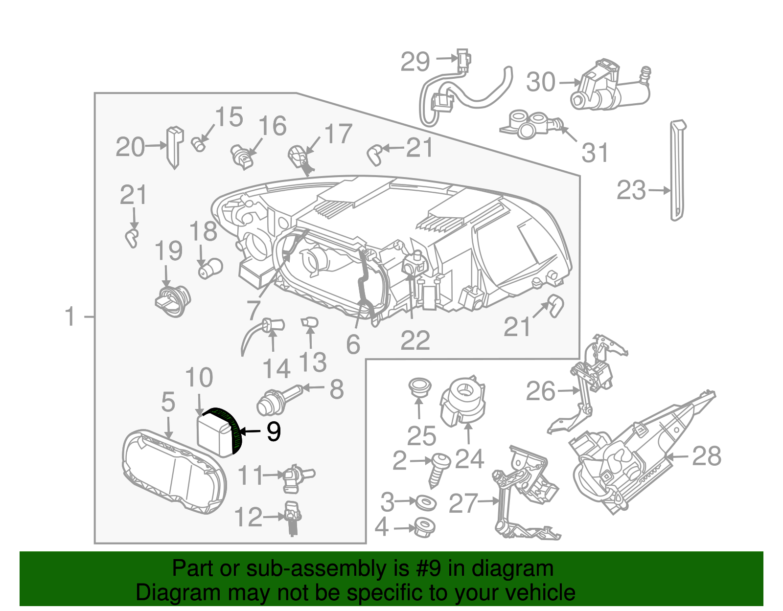 2006-2010 Volvo Xenon Bulb Socket 30764756 | TascaParts.com