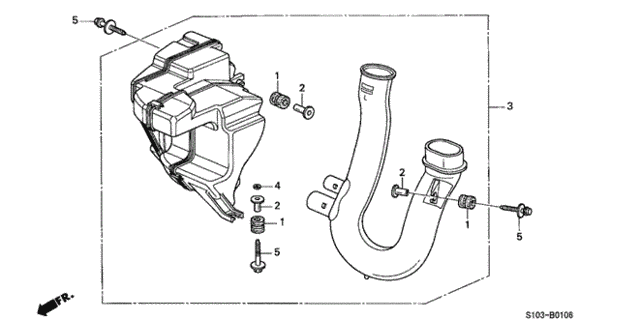 Resonator Chamber (2) for 2001 Honda CR-V #0