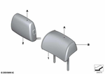 52207975997 - Individual Equipment: Headrest Basis, Leather for BMW: 740i, 740LdX, 740Li, 740LiX, 750i, 750iX, 750Li, 750LiX, 760Li, BMW ALPINA B7, BMW ALPINA B7L, BMW ALPINA B7LX, BMW ALPINA B7X, Hybrid 7, Hybrid 7L Image image