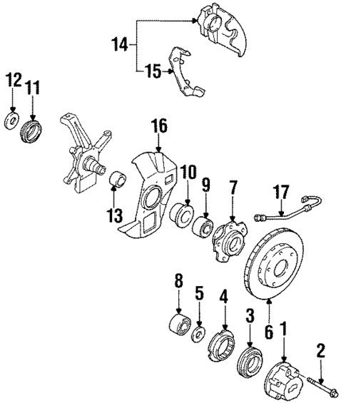 Front Brakes for 1996 Kia Sportage #0