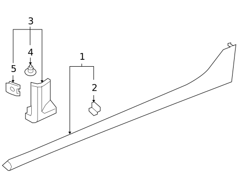 Exterior Trim - Pillars for 2009 Pontiac G6 #0