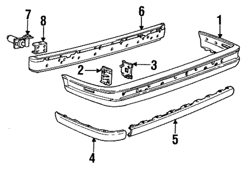 Bumper Assembly - Rear for 1991 BMW 318i #0