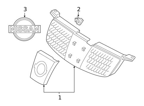 Grille & Components for 2004 Nissan Sentra #0