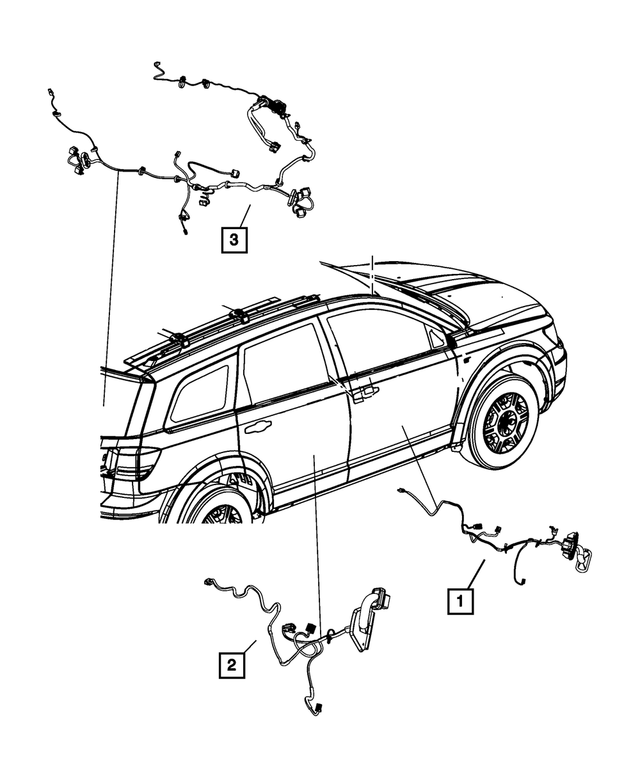 68065999AC - Electrical: Front Door Wiring, Left for Mopar Image image