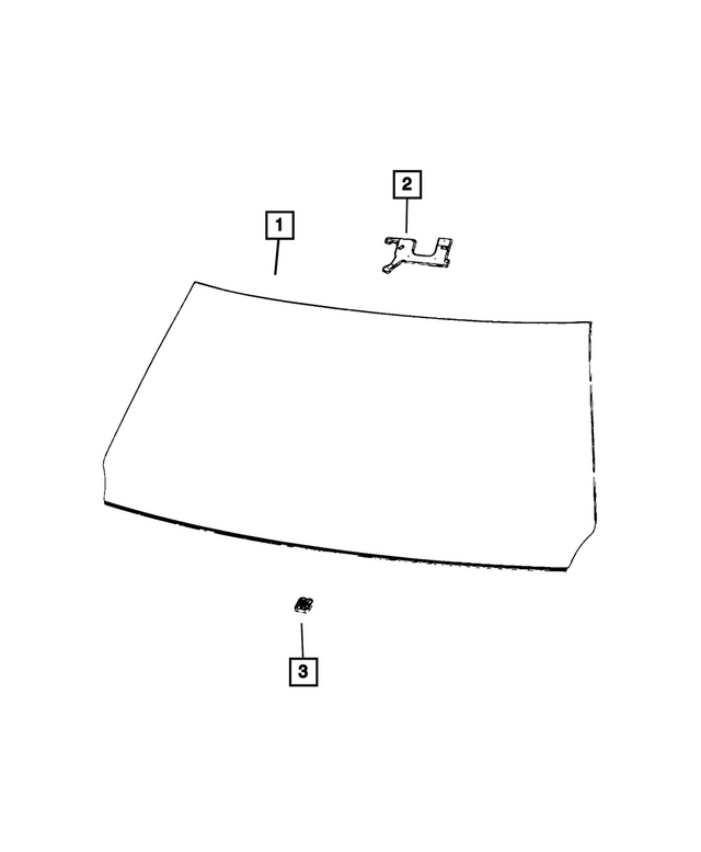68594936AA - Glass: Windshield for Mopar Image