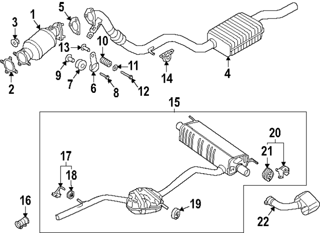 4M0253681BL - Exhaust: Tailpipe Extension for Audi Image