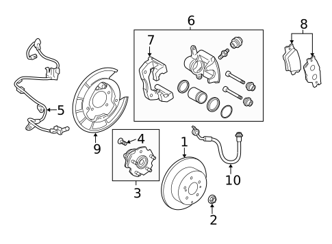 Rear Brakes for 2007 Toyota RAV4 #0