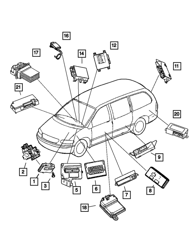 R5144579AC - Electrical: Front Control Module, Remanufactured for Mopar Image