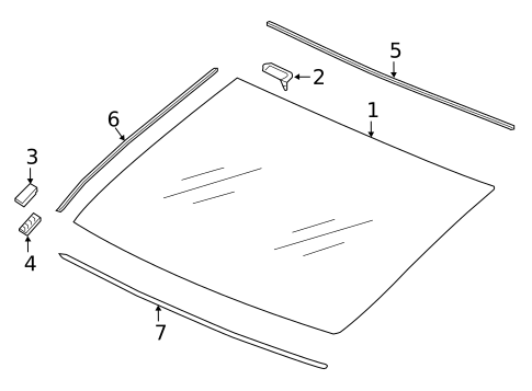 Glass & Hardware - Back for 2024 Acura TLX #0