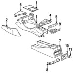 51161958301 - Body: Front Console for BMW Image