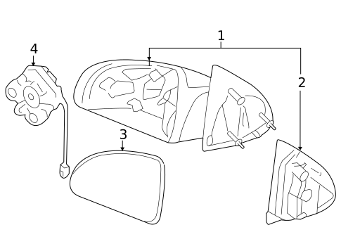 Outside Mirrors for 2007 Chevrolet Cobalt #1