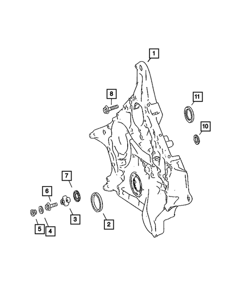 Timing Belt/Chain and Cover and Balance Shaft for 2008 Dodge Sprinter 3500 #0