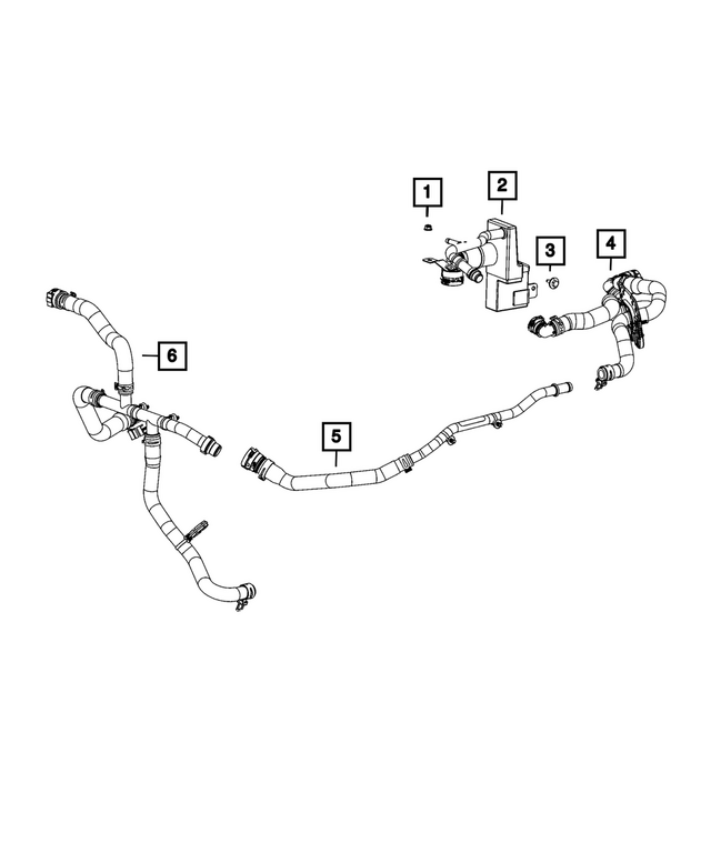 68597281AD - Air Conditioners and Heaters: Heater Supply Hose for Mopar Image