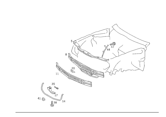 1246206186 - Front Panel: Carrier for Mercedes-Benz Image image