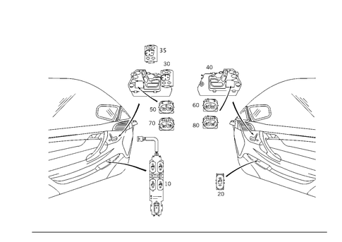 Switch in Front Door Lining for 2006 Mercedes-Benz CL500 #0