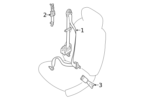 Front Seat Belts for 2006 Kia Rio5 #0