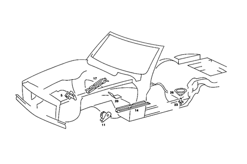 Front Floor for 1988 Mercedes-Benz 560SL #0
