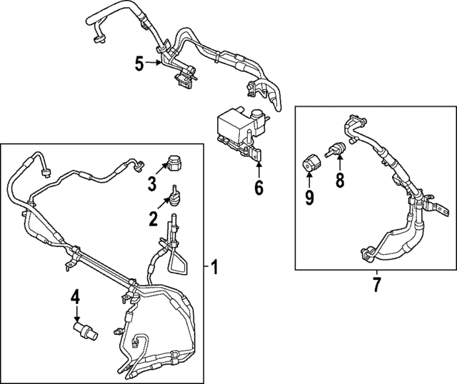 NK4Z19A834A - : Rear AC Tube for Ford Image