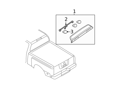 High Mounted Stop Lamp for 2015 Nissan TITAN #0