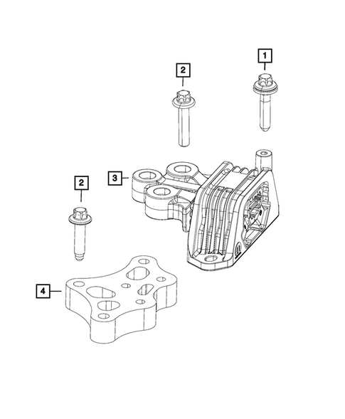 Engine Mounting for 2018 Fiat 500X #2