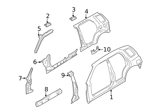 Hinge Pillar for 2001 Chevrolet Tracker #0