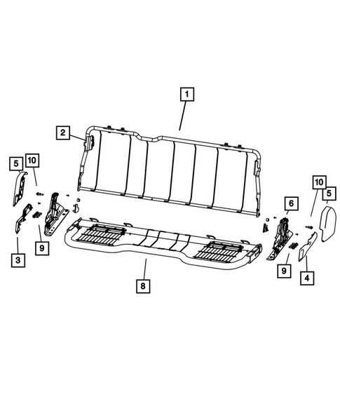 Rear Seats - Second Row Adjusters, Recliners, Shields and Risers for 2016 Ram 3500 #5