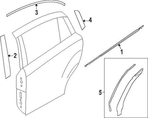 Exterior Trim - Rear Door for 2025 Subaru WRX #0