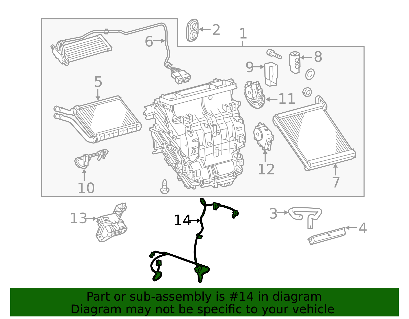 2009-2019 Toyota Corolla HVAC System Wiring Harness 82212-02040 | OEM ...